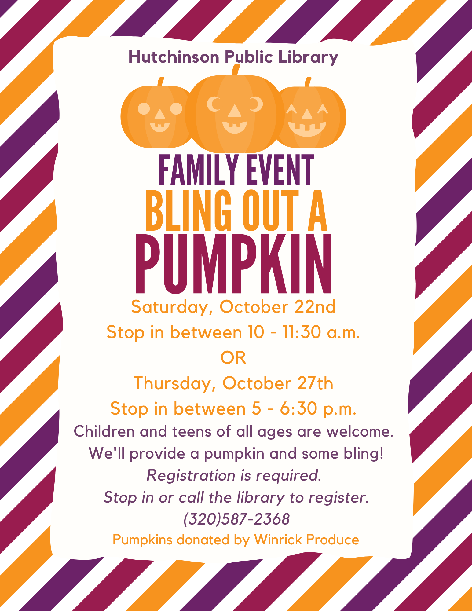 Hutchinson Public Library Library Calendar